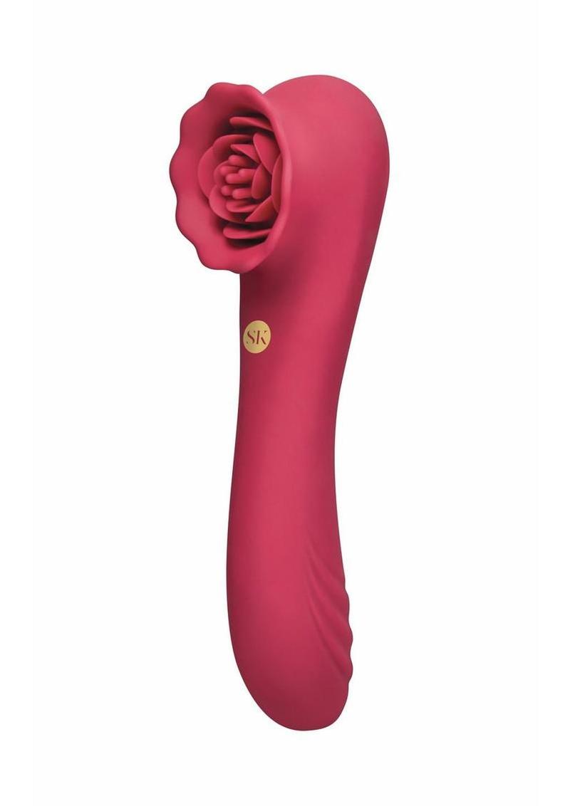 Secret Kisses Rosegasm Quake Rechargeable Silicone Dual Vibe - Red
