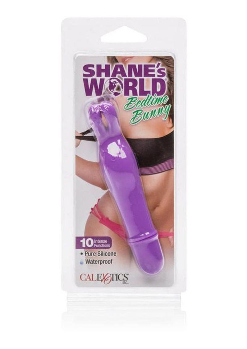 Shane's World Bedtime Bunny Silicone Vibrator Waterproof - Purple - 4.25in