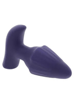 Starburst Rechargeable Silicone Expandable Anal Plug with Remote - Purple