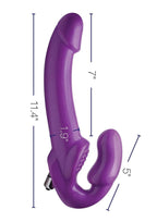 Strap U 7x Revolver Thick Vibrating Strapless Harness Insertable