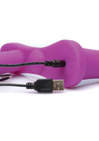 Strap U Double Take Double Penetration Rechargeable Silicone Vibrating Harness