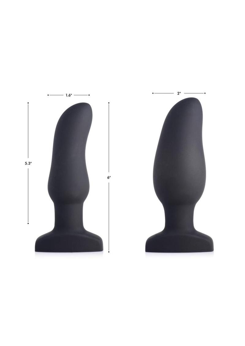 Swell Inflatable Rechargeable Silicone Vibrating Curved Plug