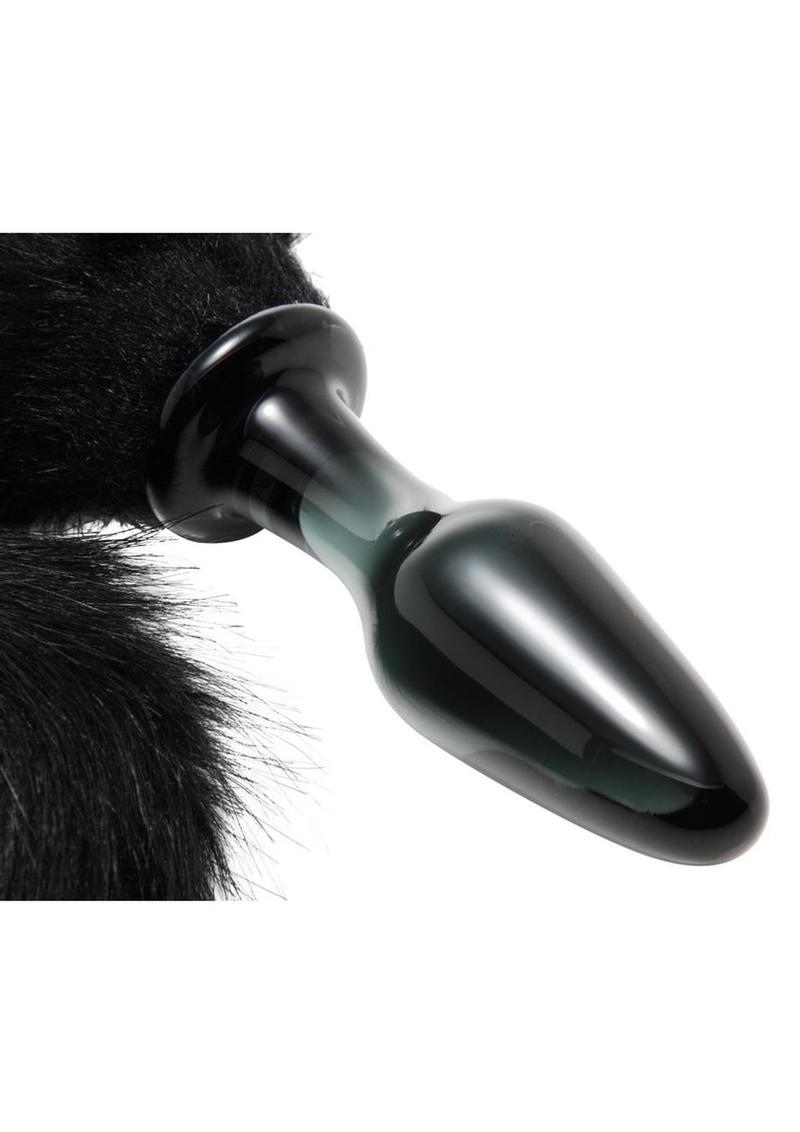 Tailz Midnight Fox Glass Plug with Tail