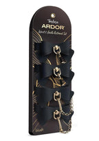 Temptasia Ardor Silicone Wrist and Ankle Restraints with Bow - Black