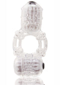 The Big O 2 Vibrating Double Ring - Clear