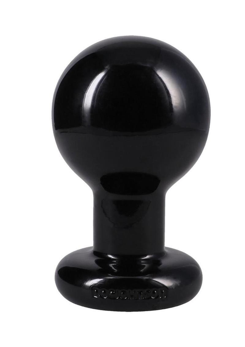 Doc Johnson Round Butt Plug - Black - Large