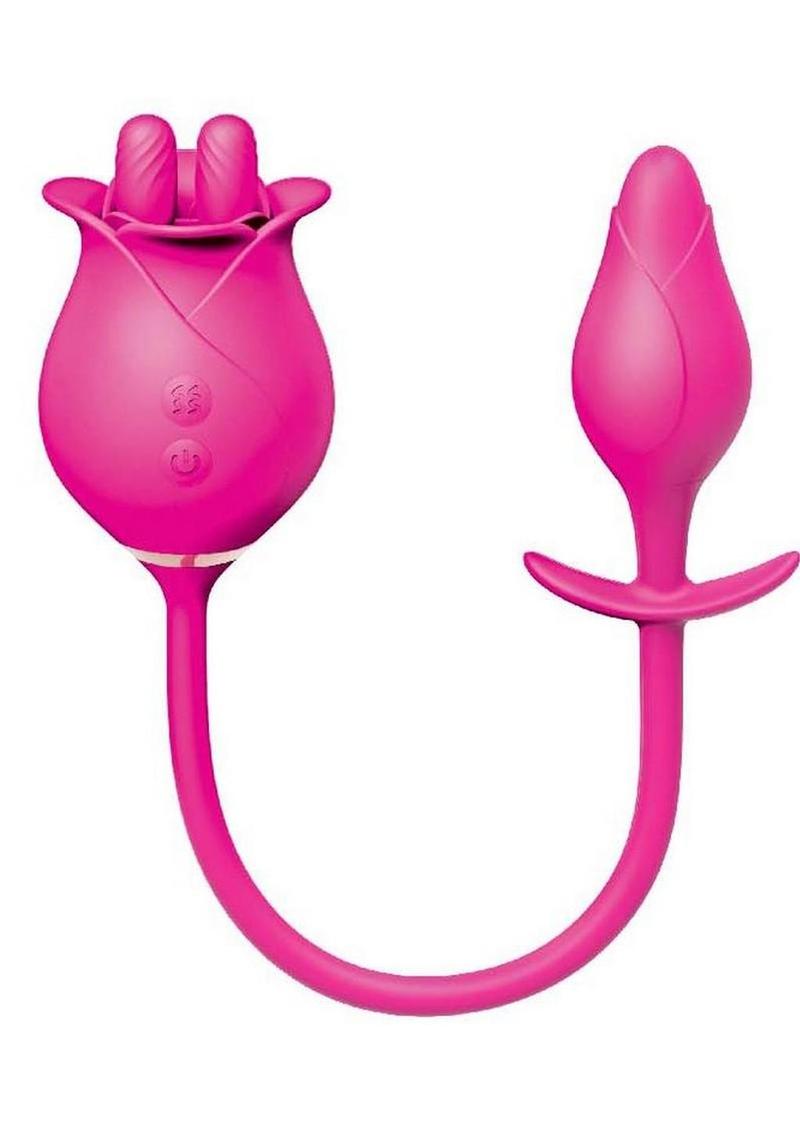 The Royale Dual Massager Silicone Rechargeable Vibrator - Pink