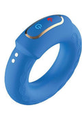 The Royale Heat-Up Cockpower Silicone Rechargeable Cock Ring - Blue