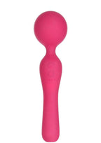 The Swan Sceptre Rechargeable Silicone Dual End Wand Massager - Berry