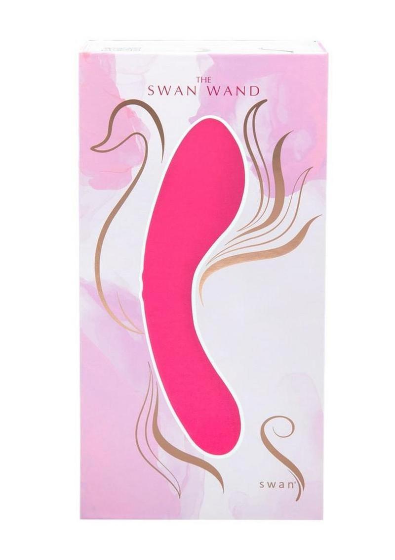 The Swan Wand Silicone Rechargeable Vibrator - Pink