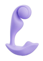 Trill Wearable Single Ball Rechargeable Silicone Dual Vibrator - Lavender/Purple