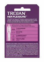 Trojan Her Pleasure Sensations Condom Lubricated - 3 Pack