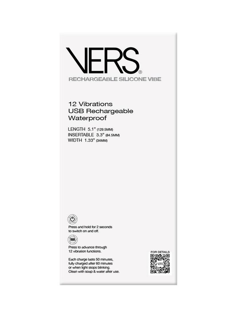 Vers Prostate Rechargeable Silicone Prostate Stimulator