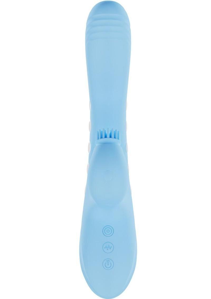 Vive Andria Led Rechargeable Silicone Dual Motor G-Spot Vibrating and Tap Clitoral Stimulator