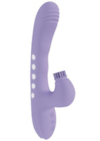 Vive Andria Led Rechargeable Silicone Dual Motor G-Spot Vibrating and Tap Clitoral Stimulator