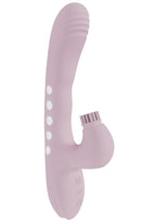 Vive Andria Led Rechargeable Silicone Dual Motor G-Spot Vibrating and Tap Clitoral Stimulator
