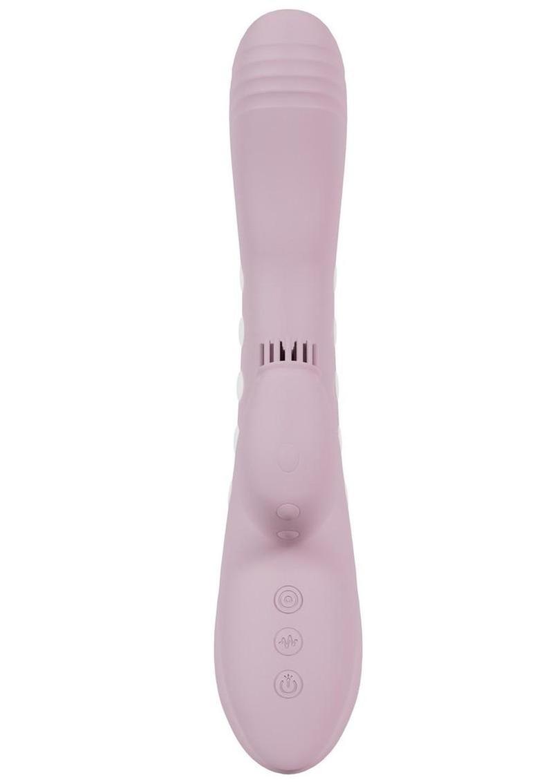 Vive Andria Led Rechargeable Silicone Dual Motor G-Spot Vibrating and Tap Clitoral Stimulator