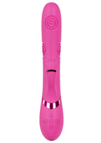 Vive Fiore Silicone Rechargeable Triple Motor G-Spot Air Wave Vibrating and Tapping Flared Clitoral Stimulator