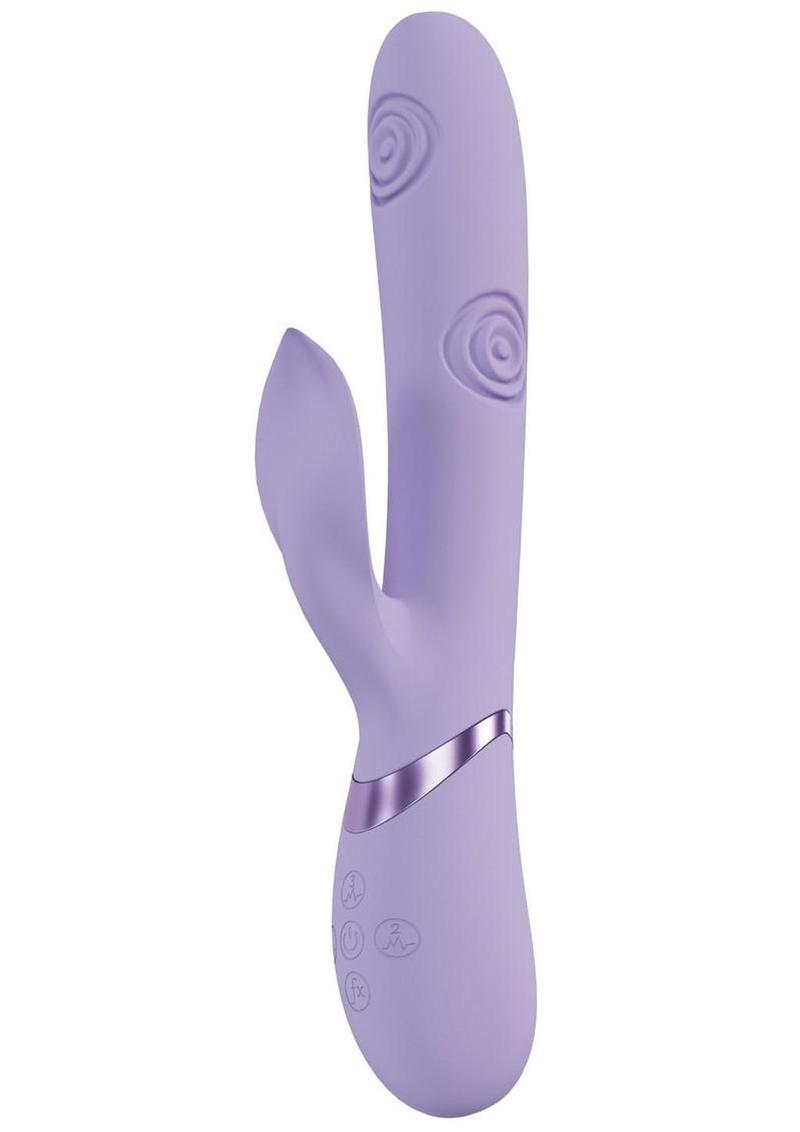 Vive Fronda Silicone Rechargeable Triple Motor G-Spot Vibrating and Tapping Leaf Clitoral Stimulator