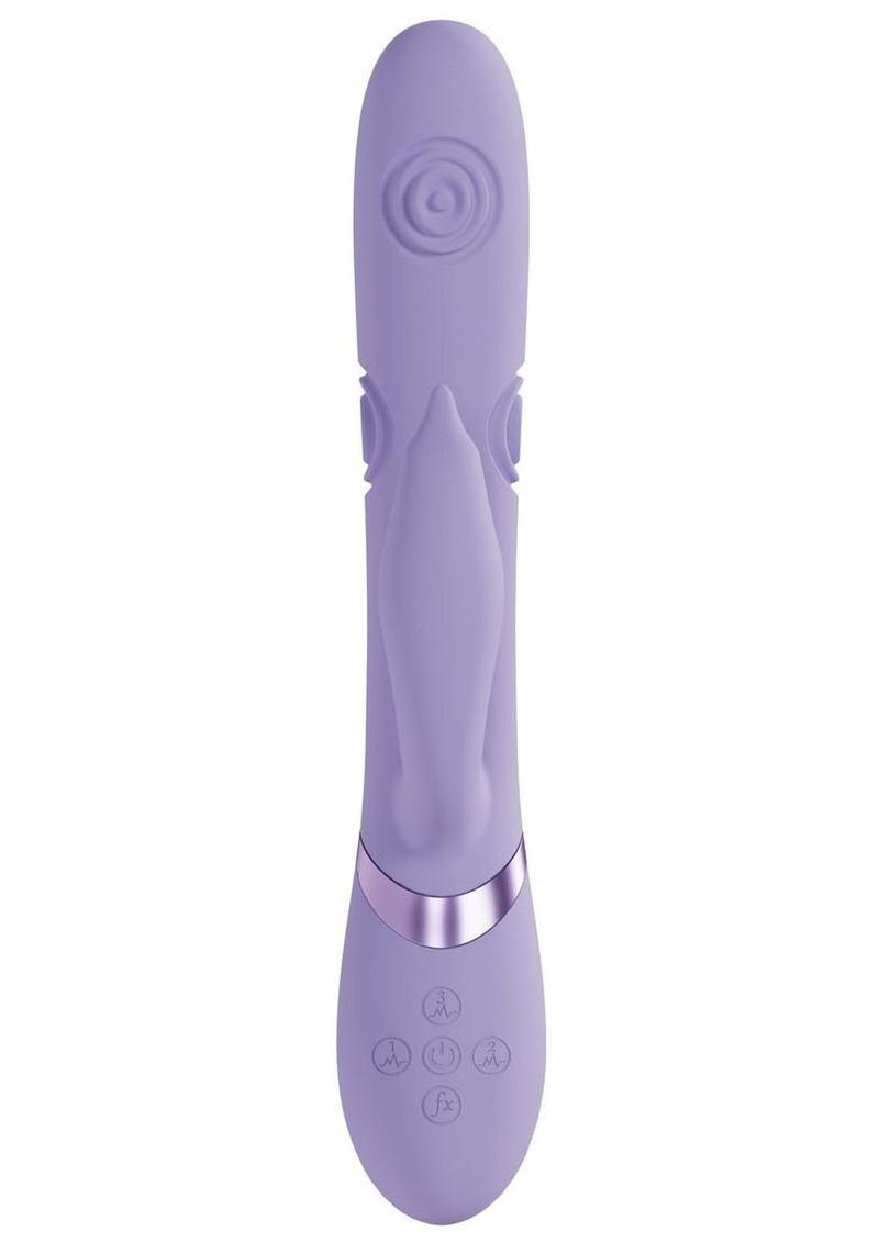 Vive Pallina Rechargeable Silicone Triple Motor G-Spot Vibrating and Tapping Beads Clitoral Stimulator