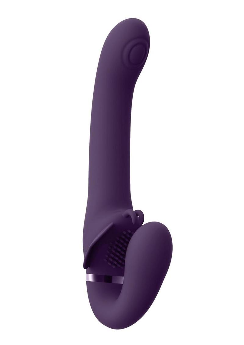 Vive Satu Rechargeable Silicone Pulse Wave and Vibrating Strapless Harness