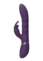 Vive Kura Rechargeable Silicone Triple Motor Up and Down Vibrating Triple Ring Rabbit