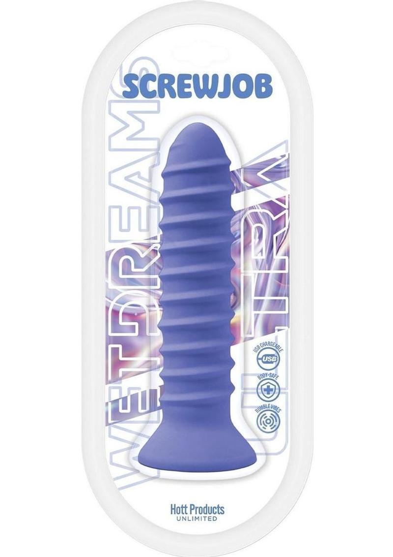 Wet Dreams Screwjob Rechargeable Silicone Multi-Speed Screw Shape Vibe - Purple